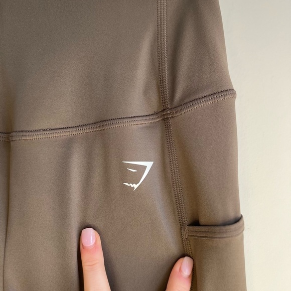 Women’s Gymshark Archive Brown High Rise Pocketed Leggings Size XS - Picture 8 of 14